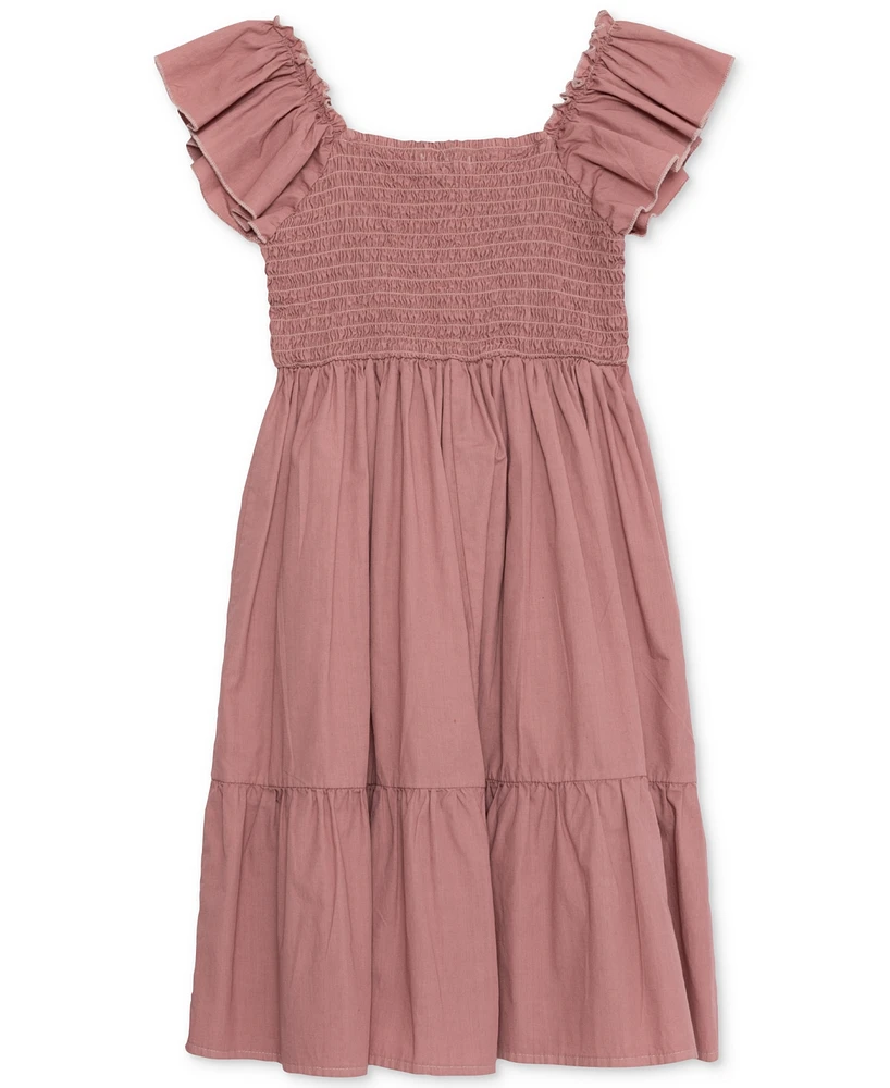 Speechless Big Girls Cotton Crochet Babydoll Dress