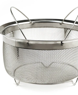 Rsvp International Endurance Stainless Steel 3 Quart Mesh Basket With Folding Handles