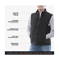 RefrigiWear Big & Tall Warm Insulated Softshell Vest with Micro-Fleece Lining