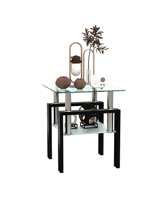 Simplie Fun Modern Glass Coffee Table for Living Room