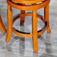 Streamdale Furniture 30" Barstool, Natural Finish, Saddle Leather Seat