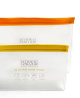 Rsvp International Polyethylene 2 Piece 10" x 7.6" Eco Stand-n-Seal Bag