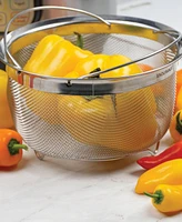 Rsvp International Endurance Stainless Steel 3 Quart Mesh Basket With Folding Handles