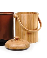 Rsvp International Endurance Wood 3.25 Quart Compost Pail Set