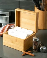 Rsvp International Wood 7" x 5.6" x 4.5" Recipe Box