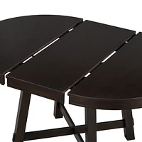 Oak Wood Farmhouse Dining Table with Extendable Leaf