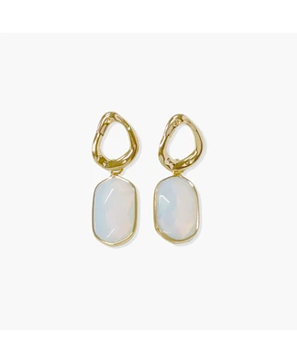 sanctuaire Sanctuary Project by Oval Opalite Drop Earrings Gold