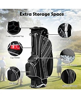 Golf Stand Cart Bag with 6-Way Divider Carry Pockets