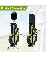 Golf Stand Cart Bag with 6-Way Divider Carry Pockets