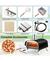 Portable Stainless Steel Outdoor Pizza Oven with 12 Inch Pizza Stone