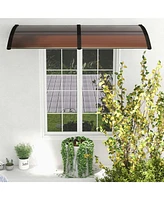 80'' x 40'' Patio Awning Canopy Outdoor Window Door Overhang Rain Snow Protection