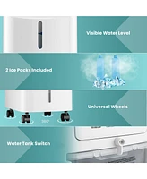 Costway 4-in-1 Evaporative Air Cooler w/ Fan & Humidifier Remote Control Ice Packs
