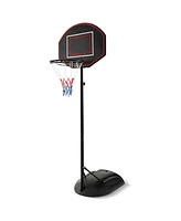 Costway 5.5-7.5FT Adjustable Portable Basketball Goal System with Shatterproof Backboard