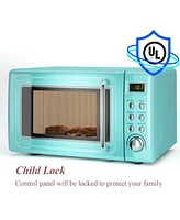 0.7Cu.ft Retro Countertop Microwave Oven 700W Led