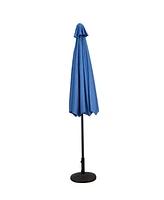 10FT Patio Umbrella Sunshade Market Steel Tilt W/ Crank Outdoor Yard Garden