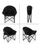 Costway Folding Camping Moon Padded Chair with Carry Bag