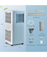 Costway 7100 Btu (10000 Ashare) Portable Air Conditioner 3-in-1 Ac Unit w/ Cool Dehum Fan Sleep Mode