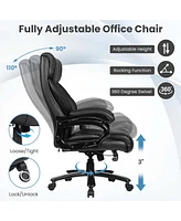 Costway Big & Tall 500lb Massage Office Chair Executive Pu Leather