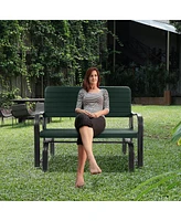 Outdoor Patio Swing Porch Rocker Glider Bench Loveseat Garden Seat Steel