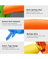 Costway Kids Playing Inflatable Bounce House Jumping Castle Game Fun Slider 480W Blower