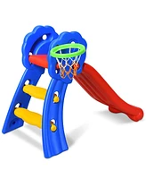 Costway Children Kids Toddlers Folding Slide W/Bask