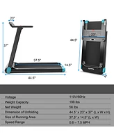 Costway Folding Electric Treadmill Compact Walking Running Machine