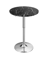 Costway Round Bistro Bar Table Height Adjustable 360-degree Swivel