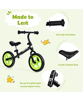 Kids Balance Bike No Pedal Training Bicycle w/ Adjustable Handlebar & Seat