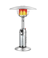 Costway Patio Heater 11,000BTU Portable Tabletop Stainless Steel Standing Propane Heater