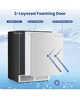 24" Beverage Refrigerator with Removable Shelves & Adjustable Temperature Cooler