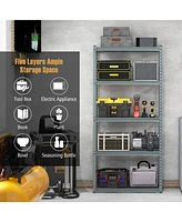 1 Pcs 5-Tier Heavy Duty Storage Shelf Utility Rack with Anti-tipping Device