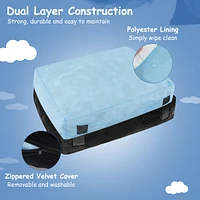47" x 35.5" Crash Pad Sensory Mat with Foam Blocks and Washable Velvet Cover
