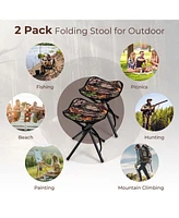 2 Pack Folding Hunting Stool Lightweight Foldable Outdoor Stool Seat