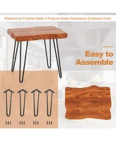 1 Pc Rectangular End Table Accent Side Reclaimed Teak Wood Plant Stand
