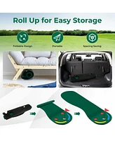 9.8FT X 3FT Par 3 Holes Golf Putting Green Mat Set for Indoor & Outdoor Practice