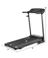 Costway 1.0HP Folding Treadmill Electric Support Motorized