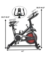 Costway Indoor Cycling Stationary Bike Silent Belt Drive Adjustable