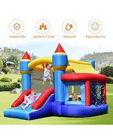 Costway Inflatable Bounce House Castle Slide Bouncer Shooting Net