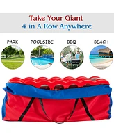 Costway 2 Pcs Giant 4 A Row Jumbo 4-to-Score Game Set W/Storage Carrying Bag for Kids Adult
