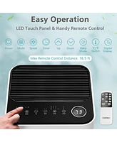 Costway Btu Portable Air Conditioner 3-in-1 Air Cooler with Fan Dehum Sleep Mode