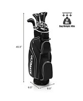 Costway Ladies Womens Complete Golf Clubs Set 10 Pieces Includes Alloy Driver