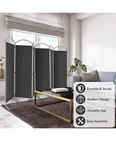 Costway 6 Panels Folding Privacy Screen 6 Ft Tall Fabric Privacy Screen for Home