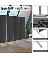 Costway 6 Panels Folding Privacy Screen 6 Ft Tall Fabric Privacy Screen for Home