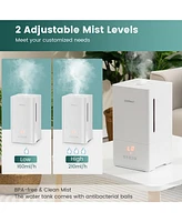 Costway 4L Ultrasonic Humidifier with 2 Mist Levels 12H Timer Sleep Mode for Large Room
