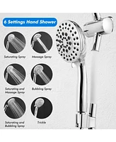 Costway High Pressure Shower Head Combo Handheld Shower Head & Rainfall Showerhead