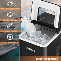 Costway Portable Ice Maker Machine Countertop 26Lbs/24H Self-cleaning