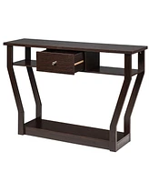 Costway Modern Sofa Accent Table with Drawer Entryway Hallway Hall