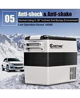 Costway 55 Quarts Portable Electric Car Cooler Refrigerator