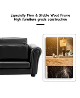 Kids Sofa Armrest chair Couch Lounge Black