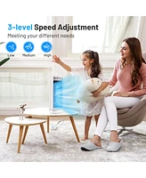 Costway 14'' Mini Oscillating Tower Fan Electric Desk Fan w/3 Speed & Timer